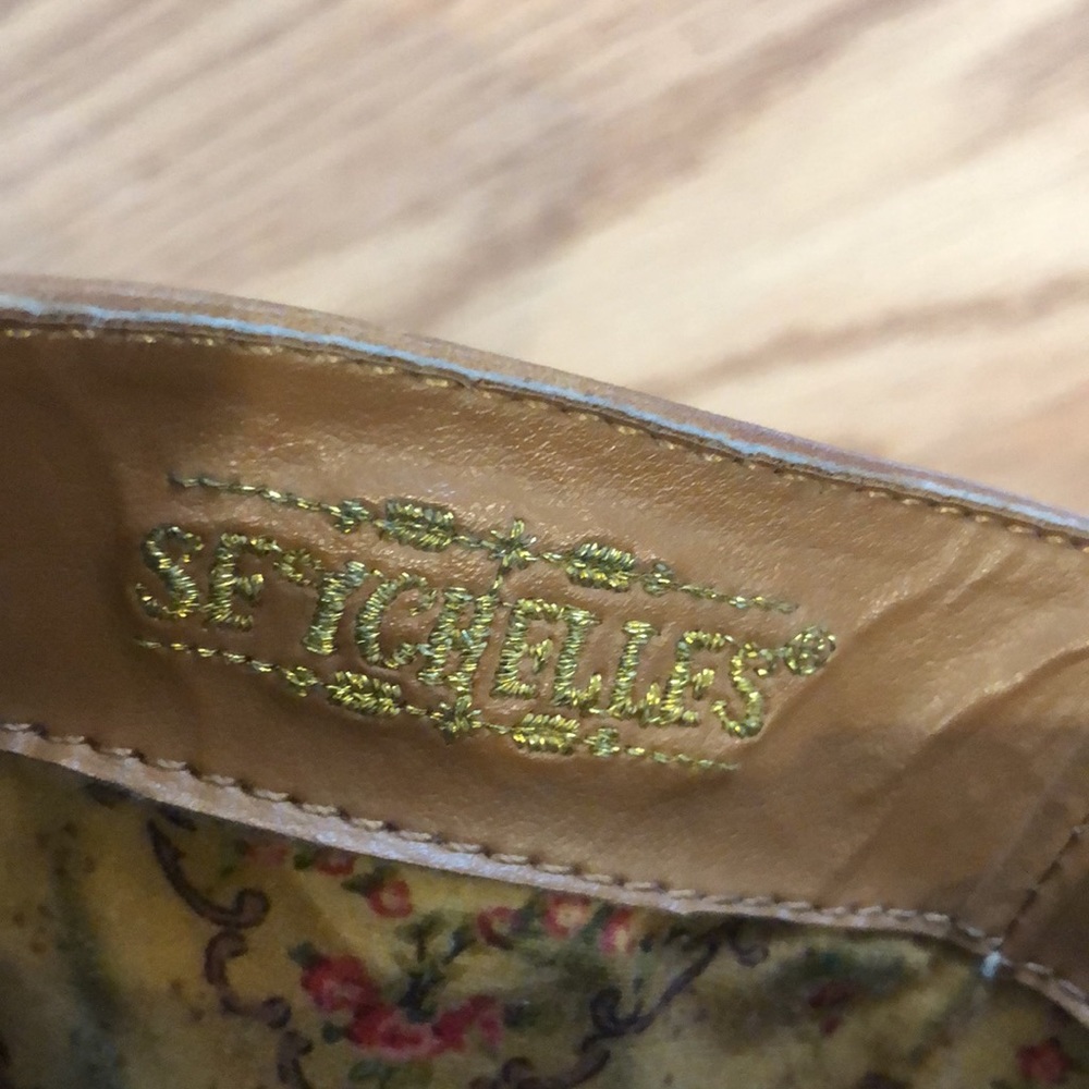 SEYCHELLES SUEDE LEATHER FLORAL EMBROIDERED WESTERN BOOTS TAN SIZE 7.5 - Picture 11 of 12